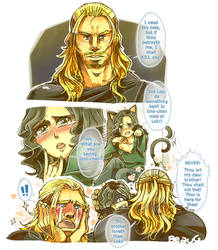 + Thor hugs Loki +
