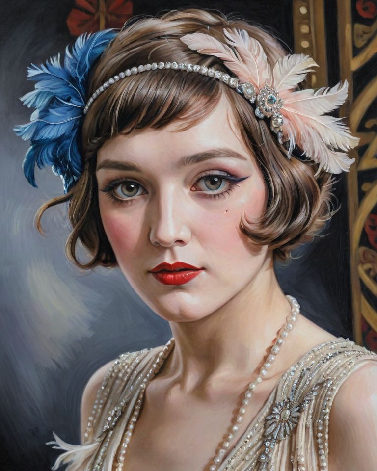 portrait of a flapper girl ai by Phlogiston2 on DeviantArt