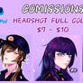 HEADSHOT COMISSION SHEET