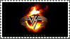 Flaming Van Halen Logo stamp