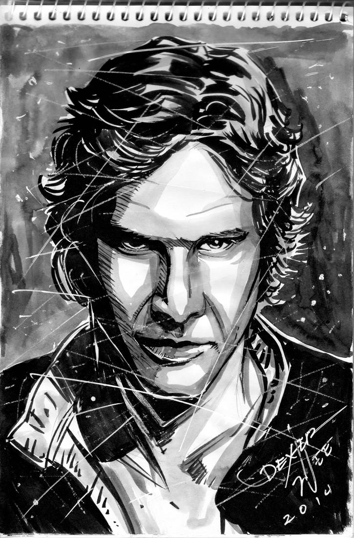 Han Solo sketch by dexterwee on DeviantArt