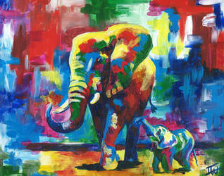 Elephant x2 by IsabelleWallgren