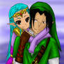 Gajeel and Levy as Link and Princess Zelda