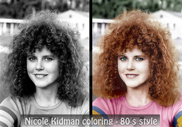 Nicole Kidman coloring - 80's style