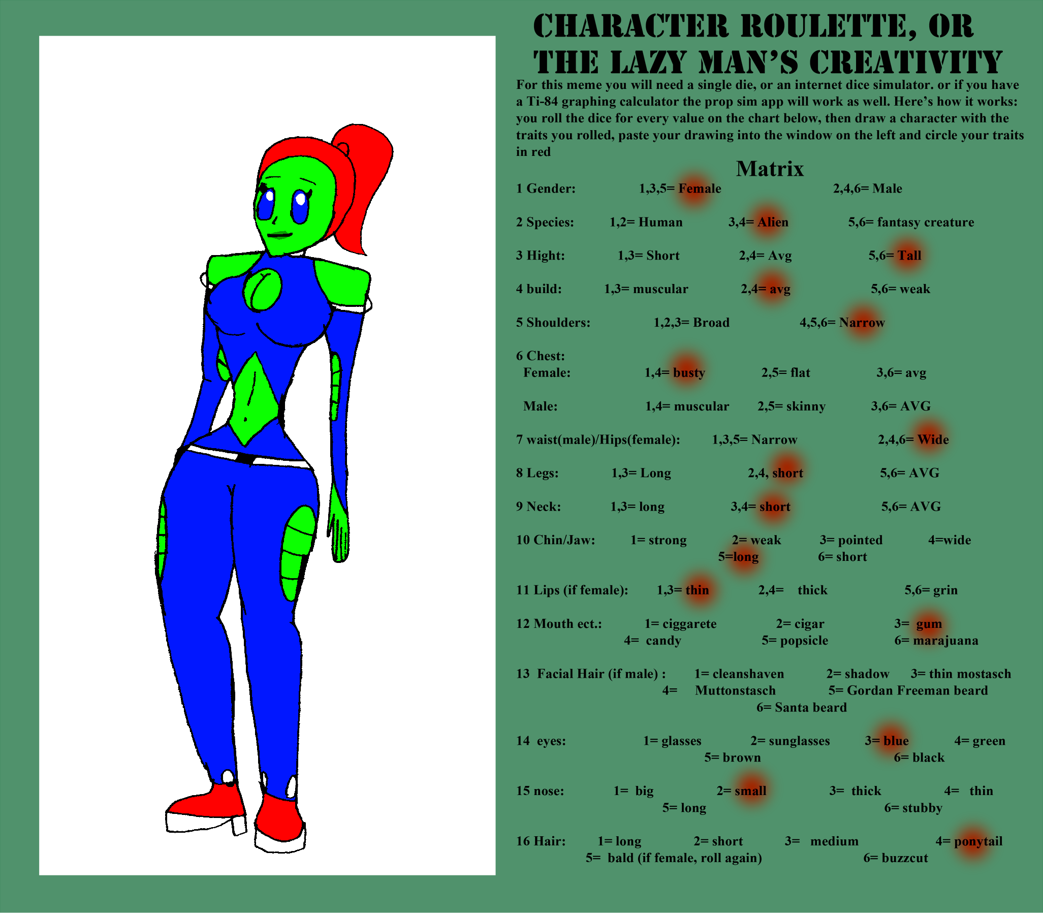Character Roulette Meme - Female by MrPr1993 on DeviantArt