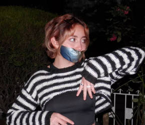 Gagged outside