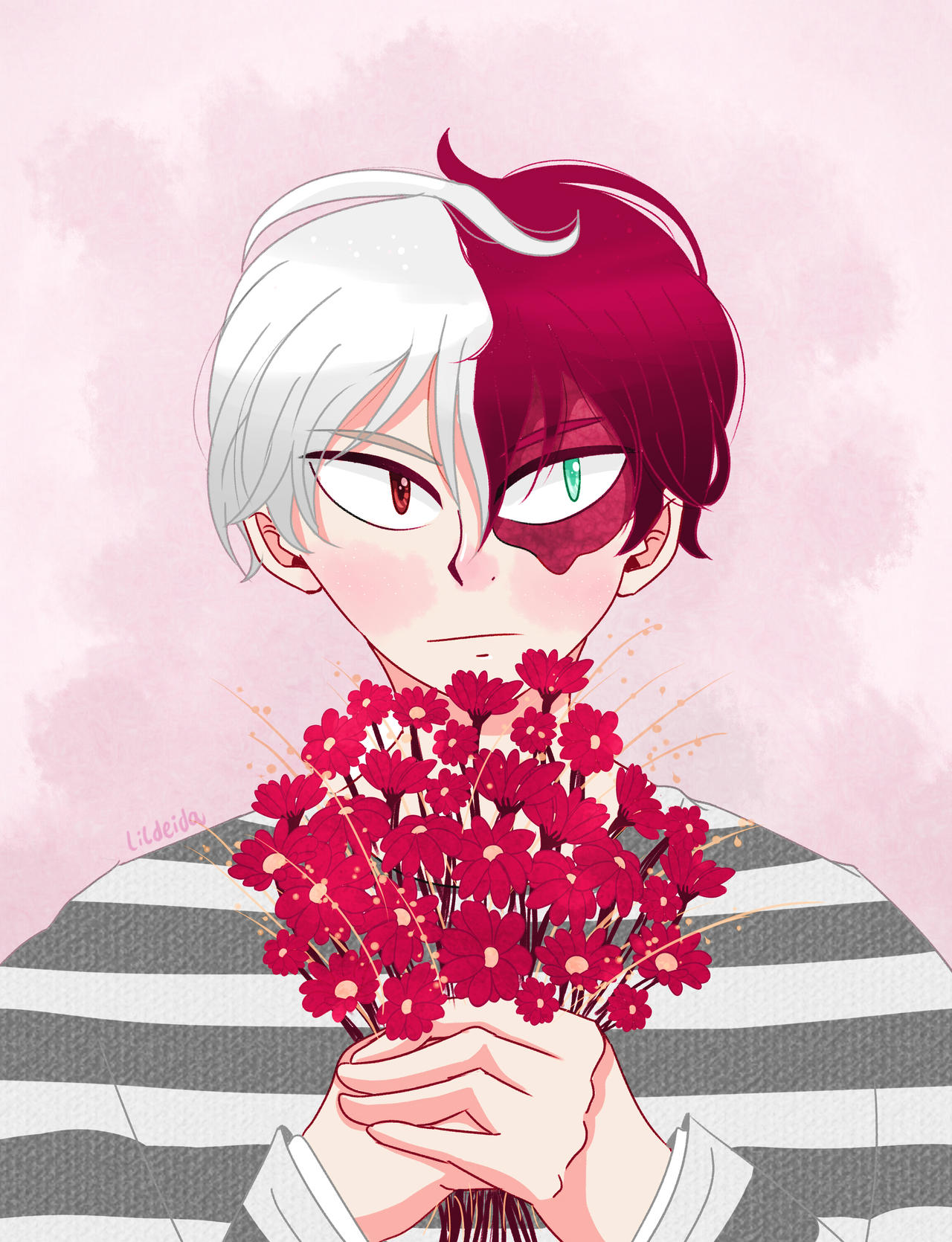 Spring Todoroki todoroki and flowers by lildeida on DeviantArt