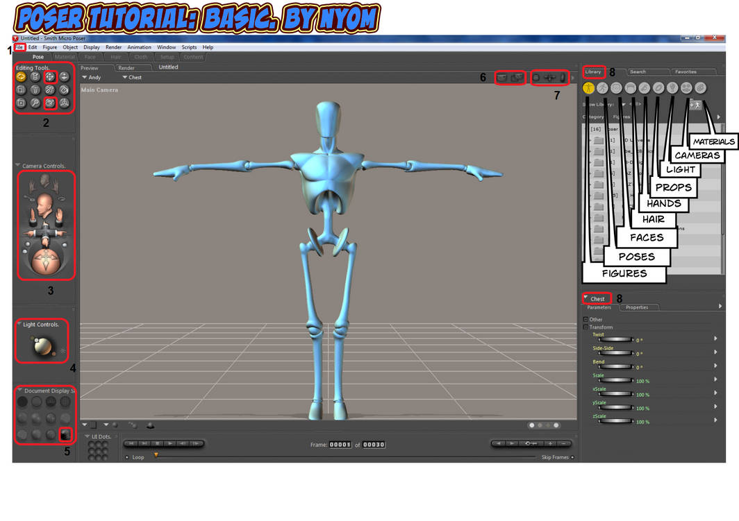 Poser tutorial: basics. by nyom87 on DeviantArt