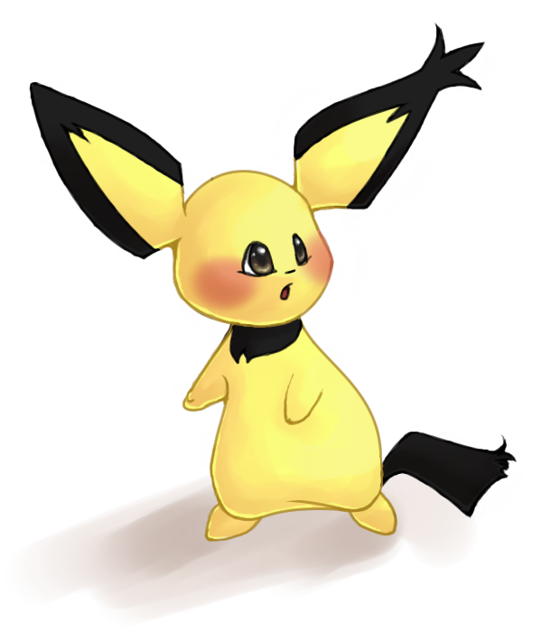 Notch-eared Pichu by Pinkie-Pichu