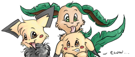 Pinkie, Cliochu and Leafeon