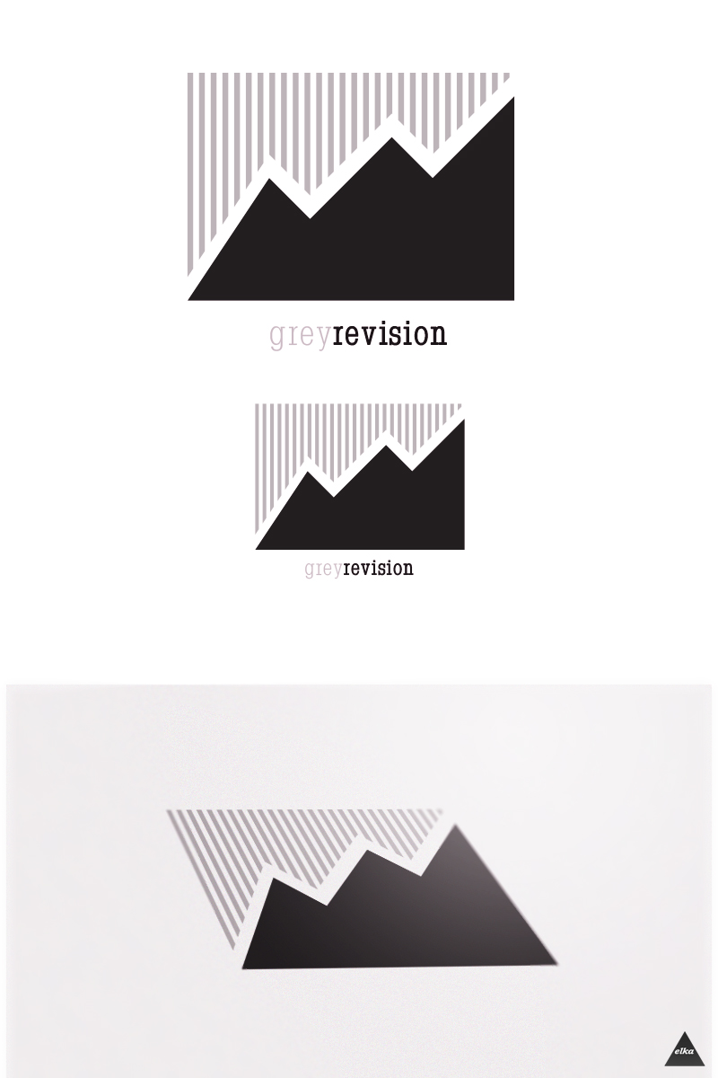 Grey revision logotype