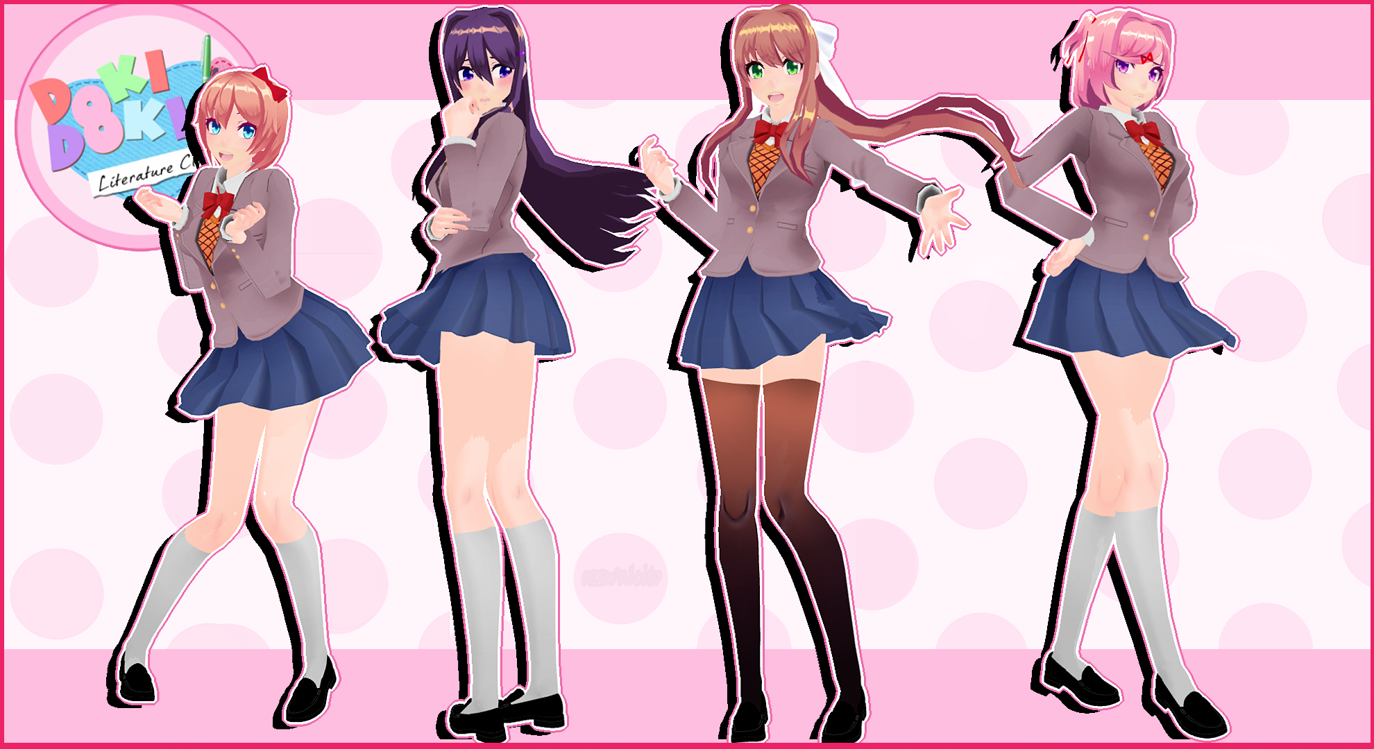 MMD Doki Doki Literature Club ] Group Pack DL+ by GameME6 on DeviantArt