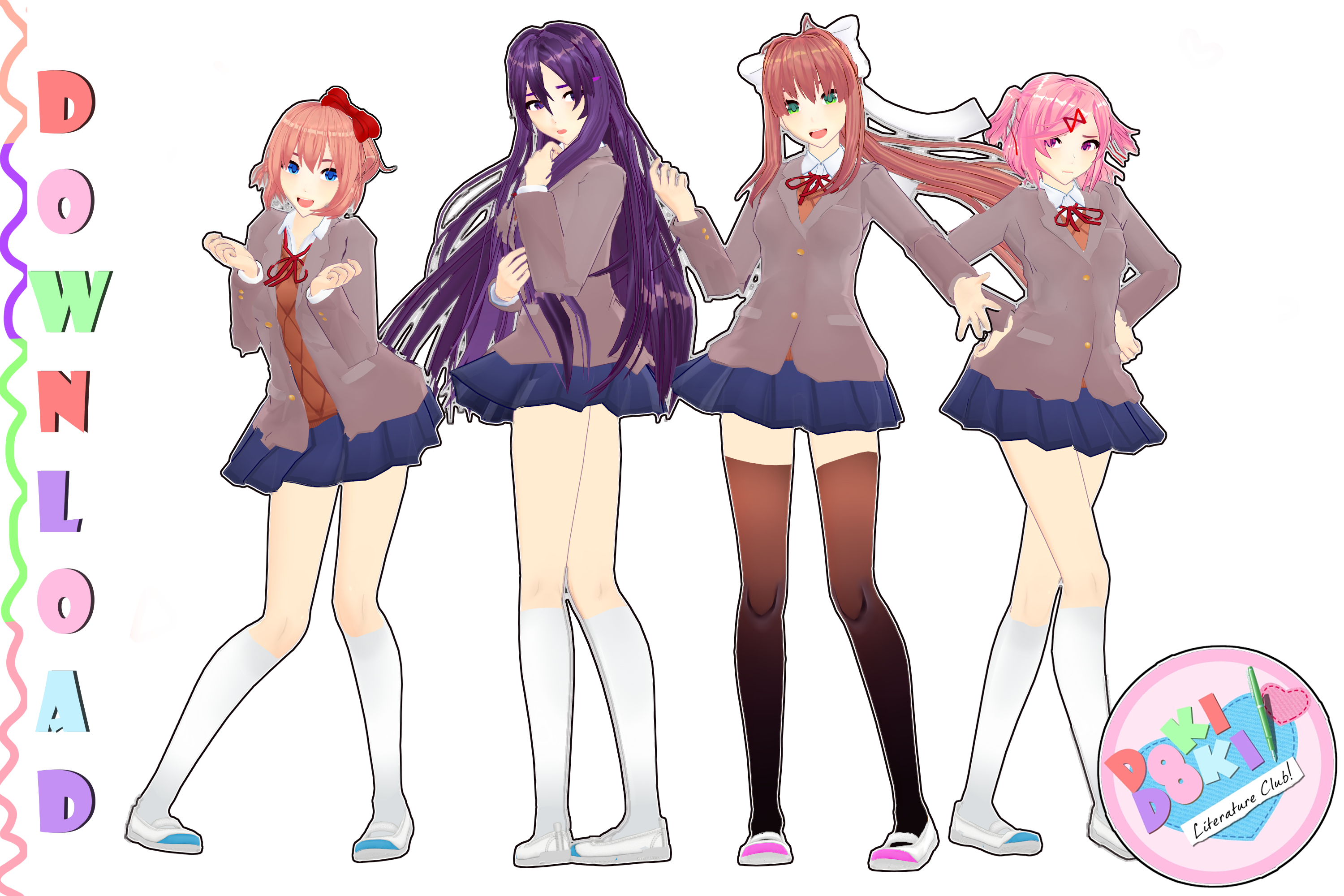 Doki Doki Literature Club Characters by AdrianoRamosOfHT on DeviantArt