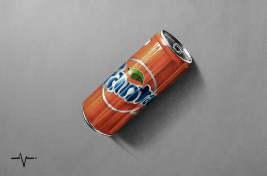 Can Of Fanta - Drawing