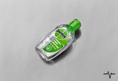 Dettol Hand Sanitizer Bottle - Drawing