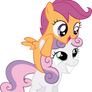 Scootaloo and Sweetie Belle Vector