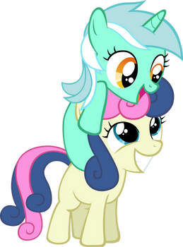 Filly Lyra and Bon-bon Vector