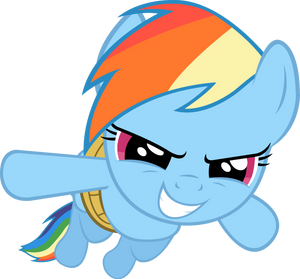 (No wings? No problem) Rainbow Dash Vector