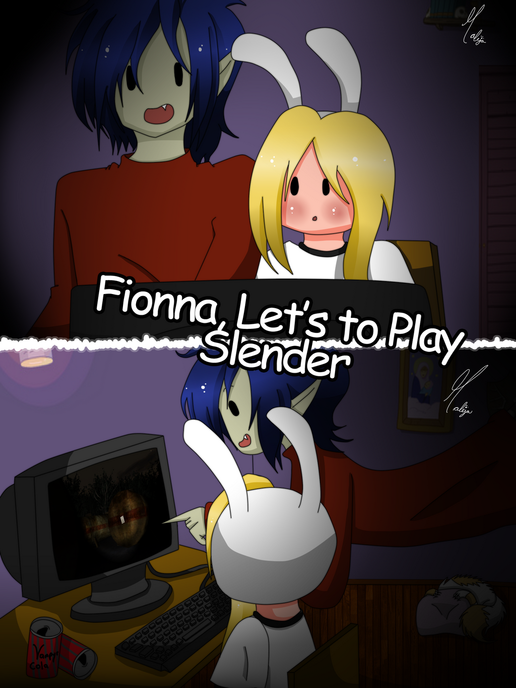 Fionna, Lets to play Slender!