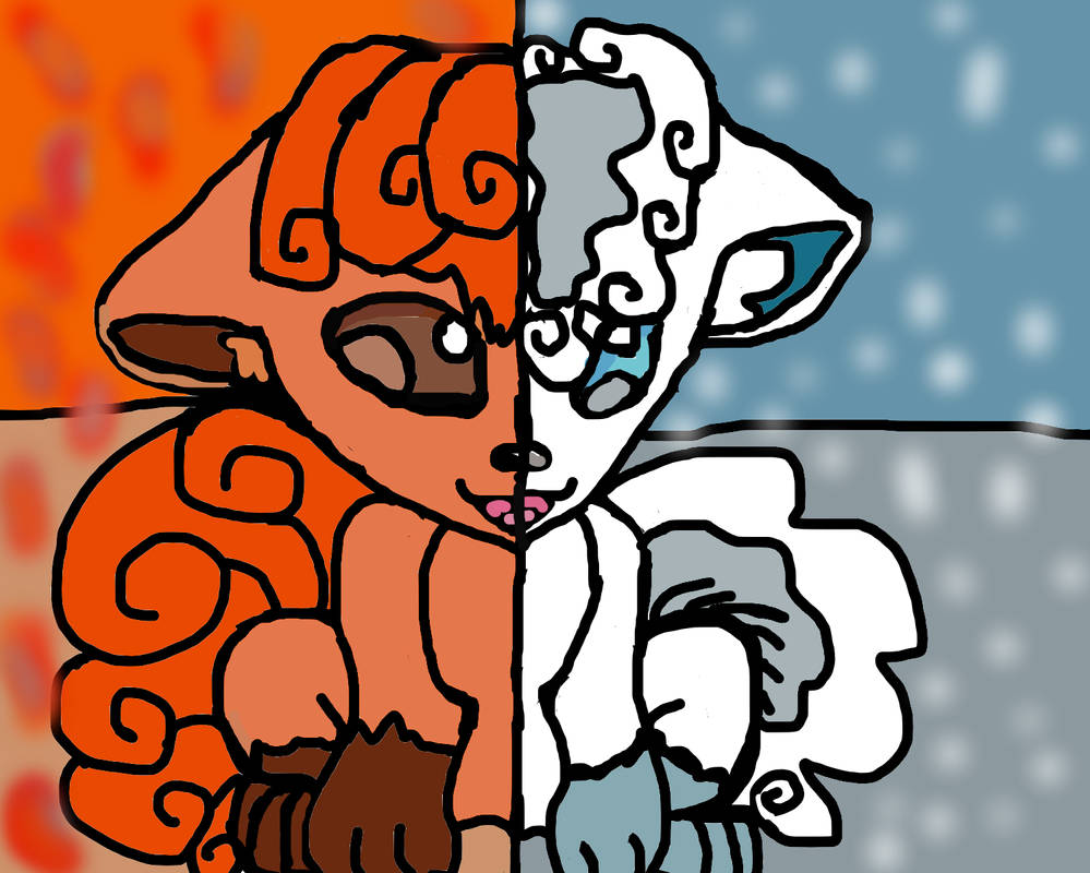 Vulpix Normal form and Vulpix Alola form by celebi64 on DeviantArt