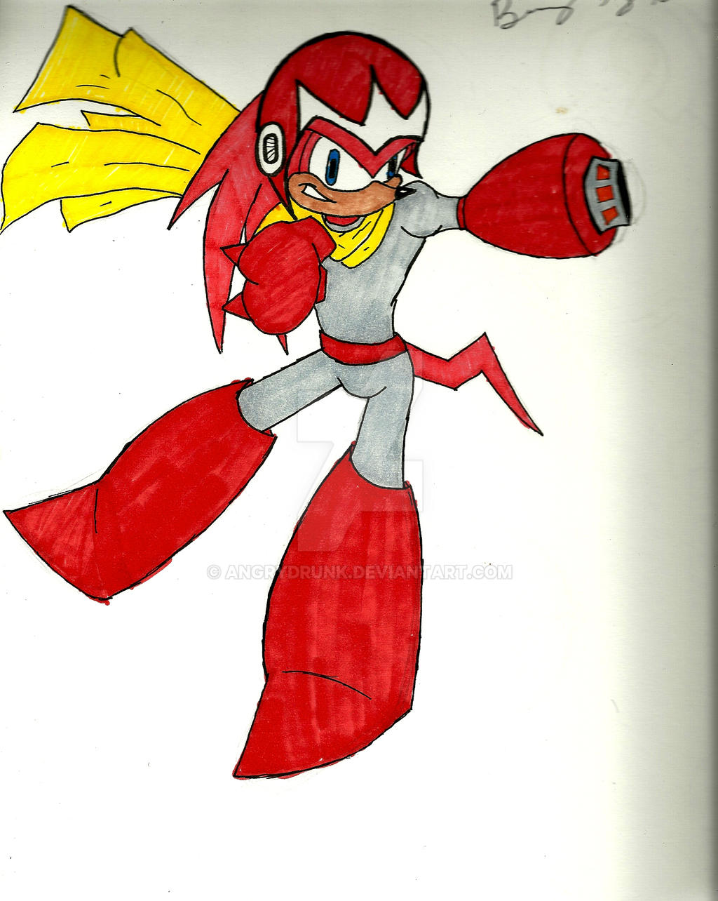 Knuckles as Protoman