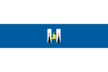 Flag of Sakhalin Oblast (unoff. prop., var. XIX)