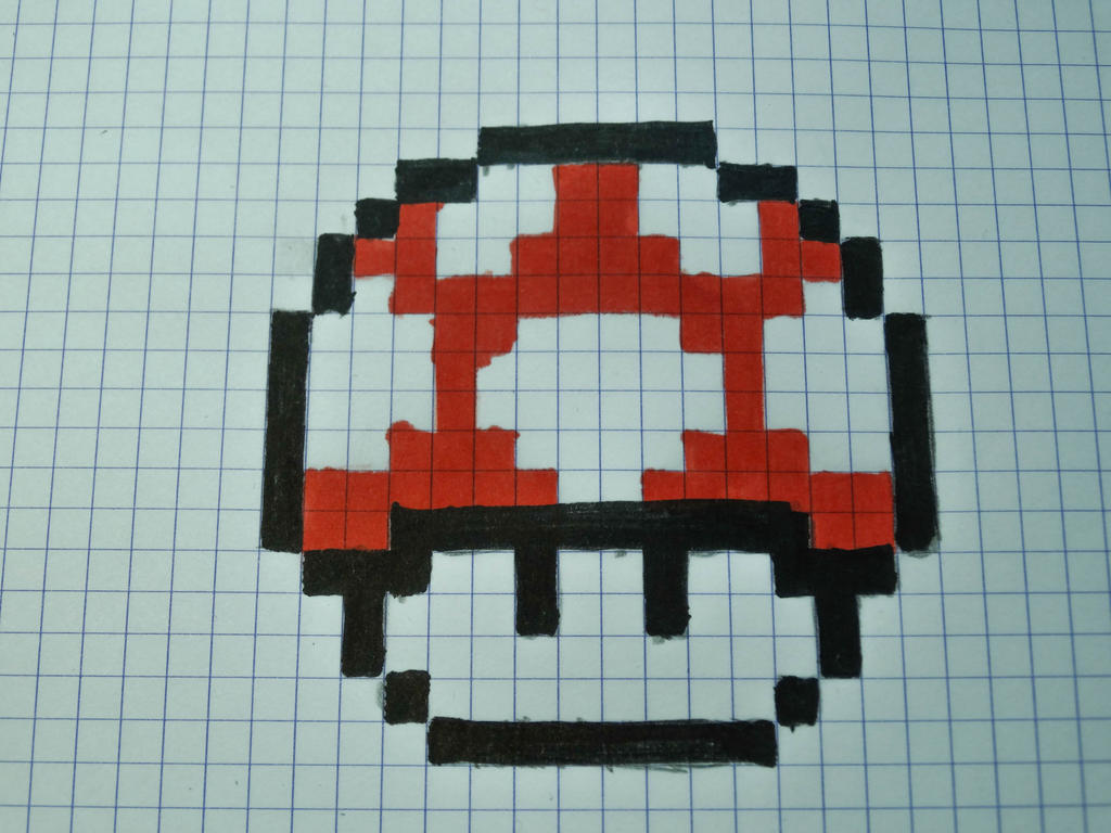 Mario Mushroom Pixel Art 2015 By Easysarts On Deviantart