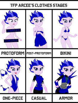 TFP Equestria Girls Arcee's Six Clothes Stages!