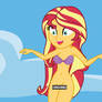 Sunset Shimmer stands with her legs