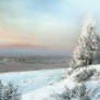 Landscape.Winter river.ArtRage