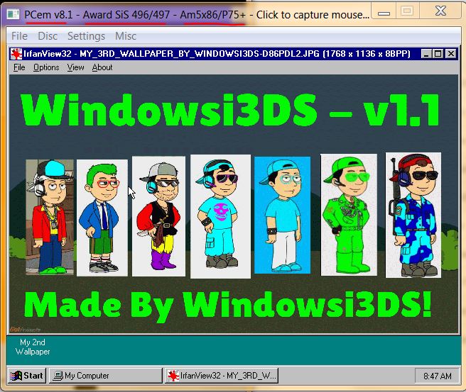 PCem Windows 95 Picture 256 Color Testing by Windowsi3DS on DeviantArt