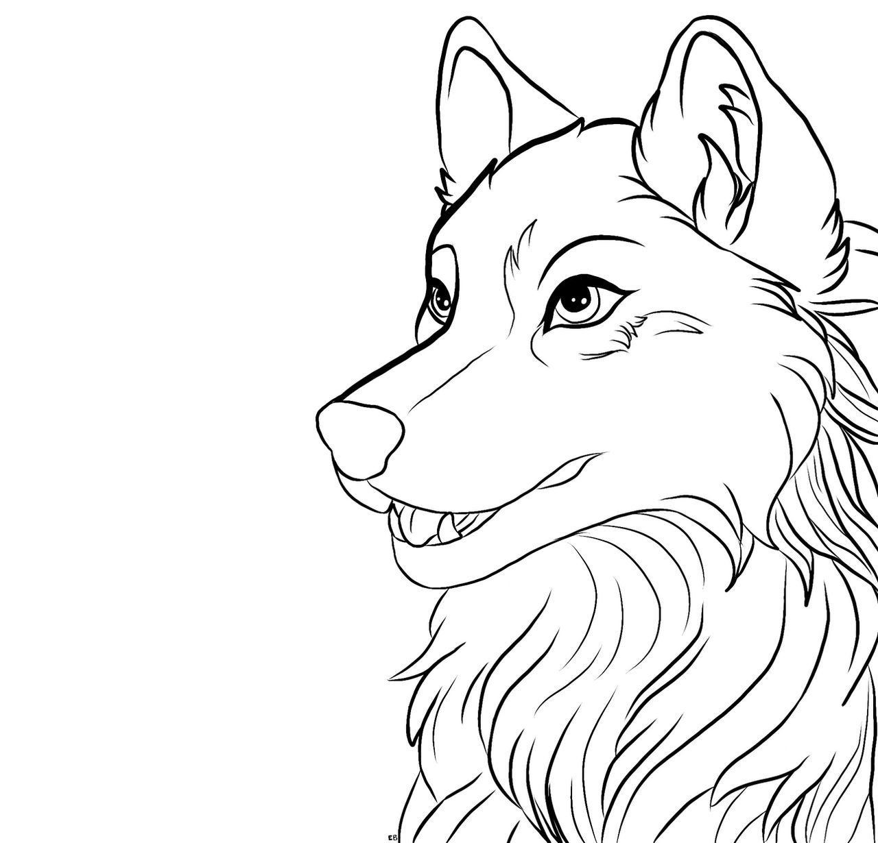 Wolves Line Drawings Free Wolf Lines by EmberBeth on DeviantArt
