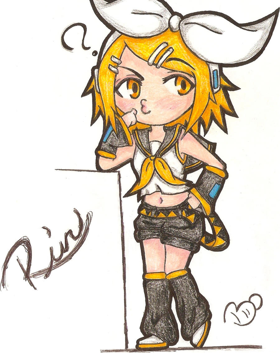 Chibi Rin Fanarrt Rin Kagamine Chibi by Akira-chan17 on DeviantArt