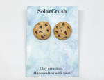 Polymer Clay Chocolate Chip Cookie Earrings by SolarCrush