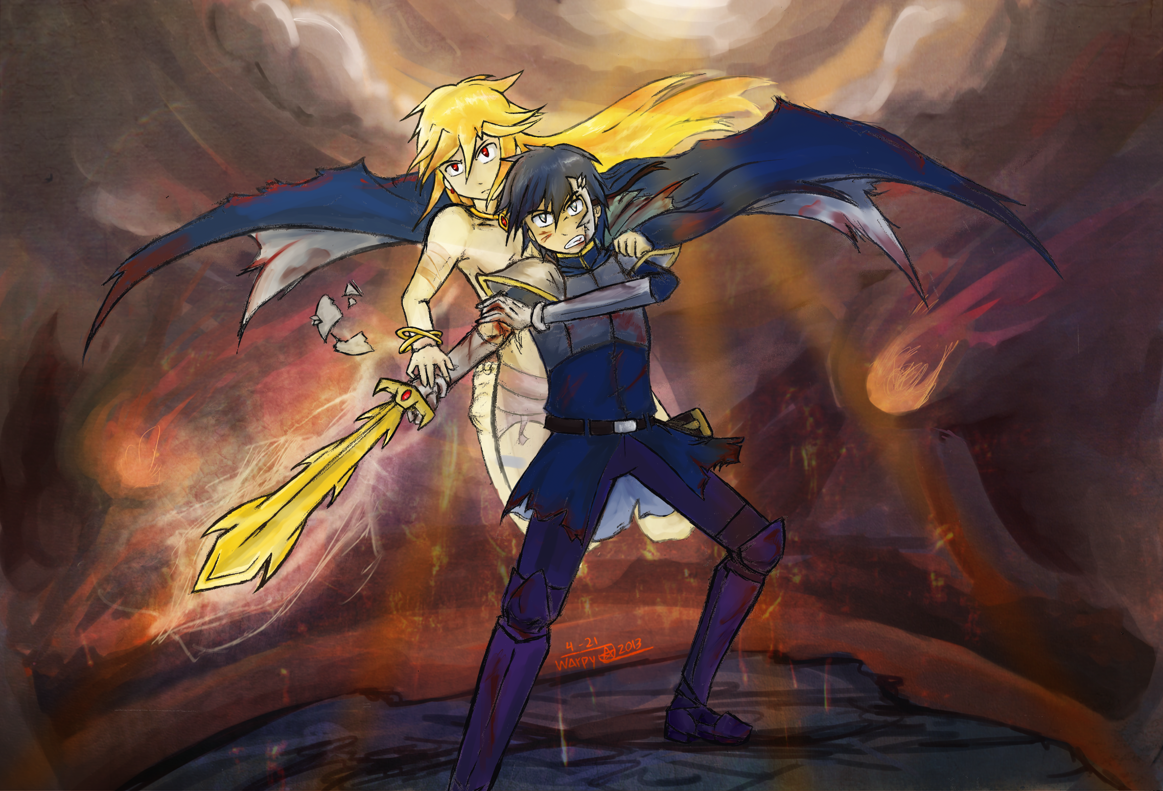 Gijinka (Meta Knight+Galaxia): Hold our ground