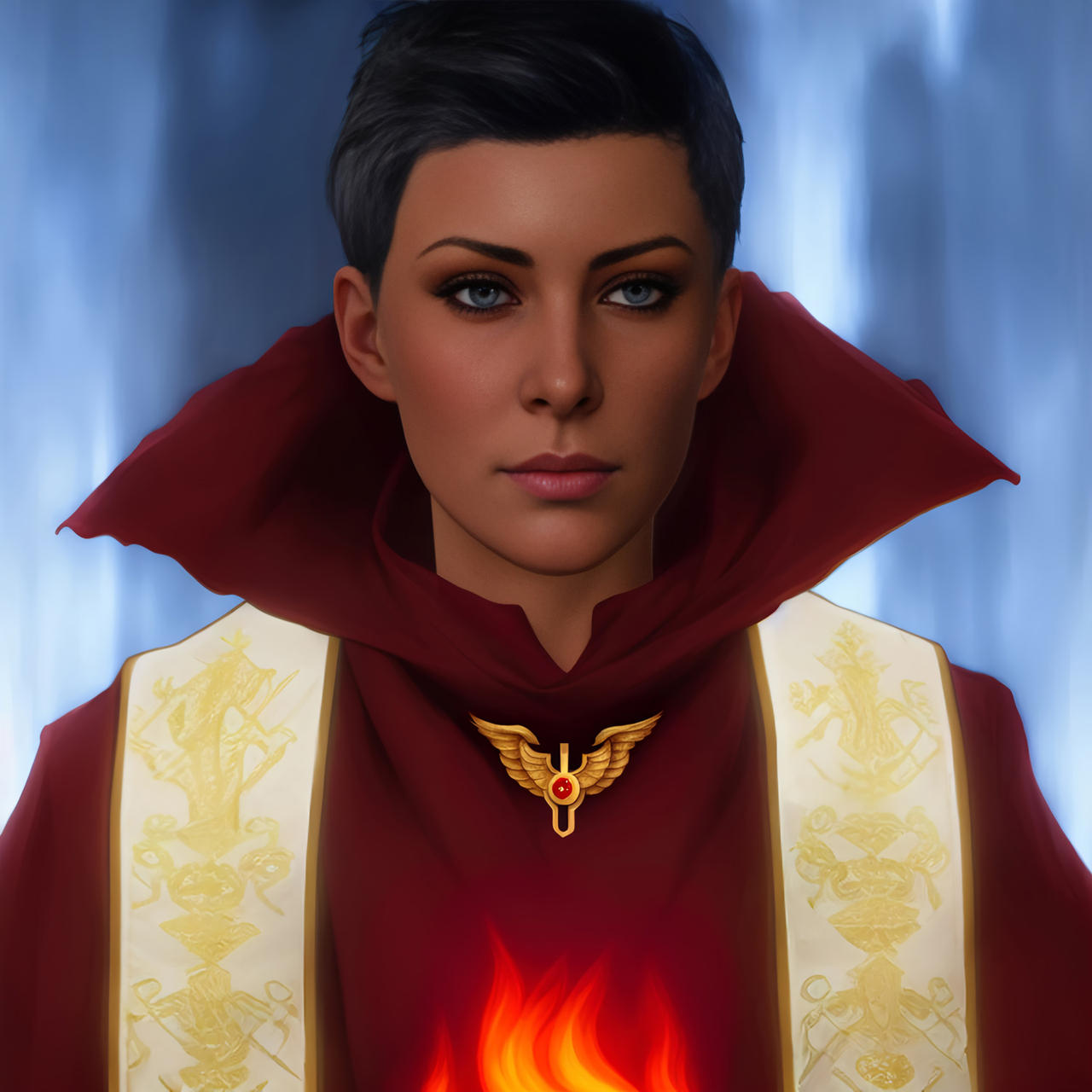 Fire Priestess Robe Priestess of Fire by Larian718 on DeviantArt