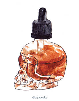Glass skull (ejuice bottle)