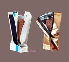 Small chocolate bars study by VishKeks