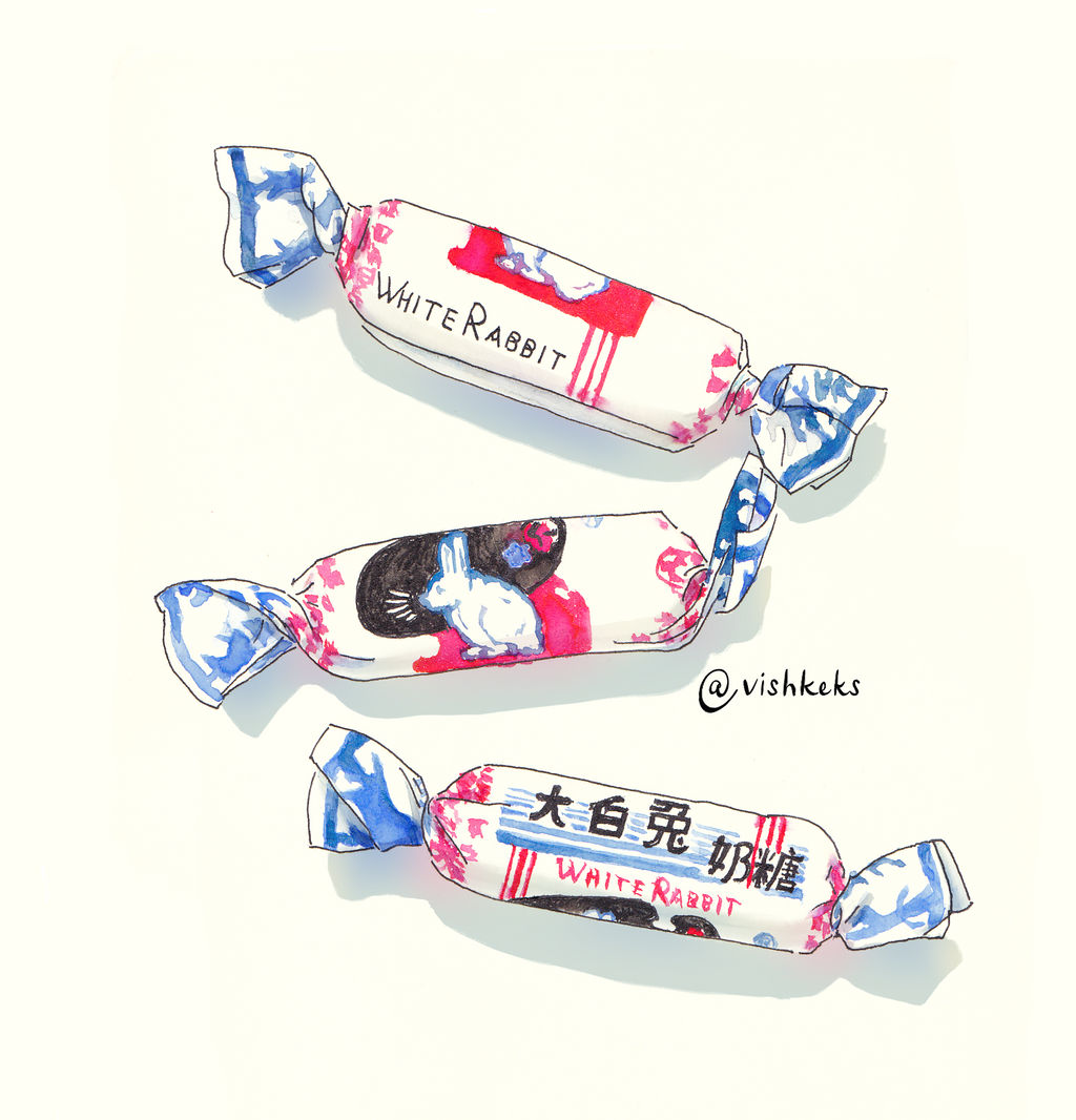 White rabbit candies by VishKeks on DeviantArt