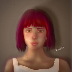 Realistic digital art portrait study