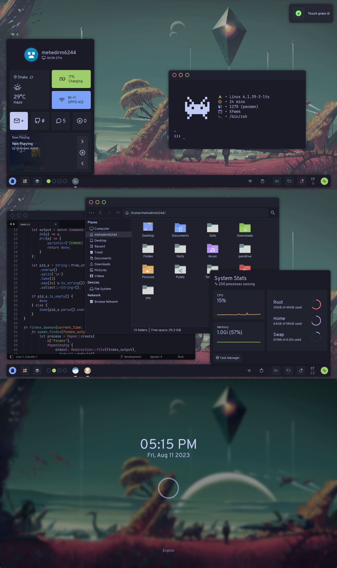 Serenade | Xfce 4.18 rice by mehedirm6244 on DeviantArt