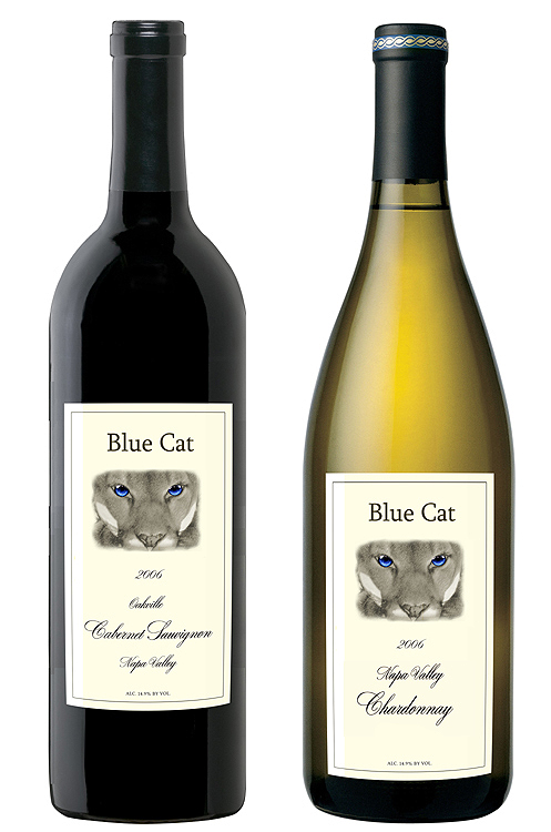 Blue Cat Wine Labels by OrbJones on DeviantArt