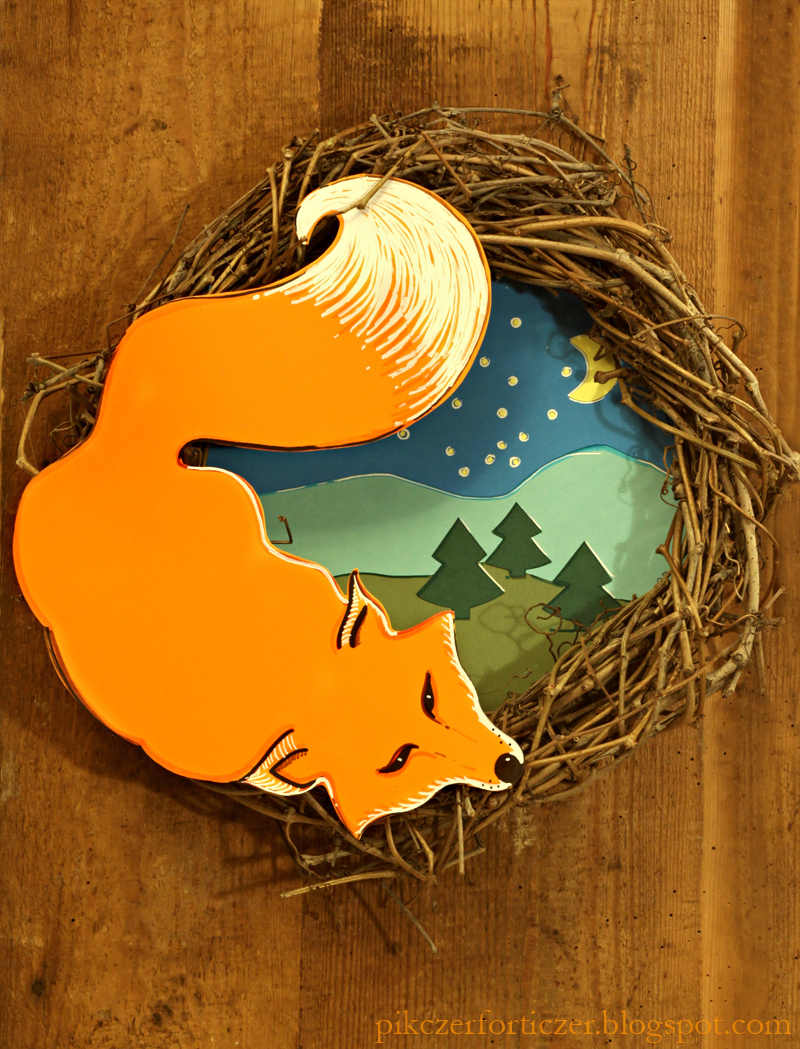 Red fox wreath