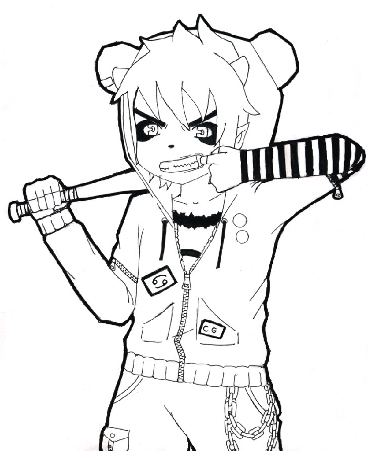 panda hero karkat - colorless