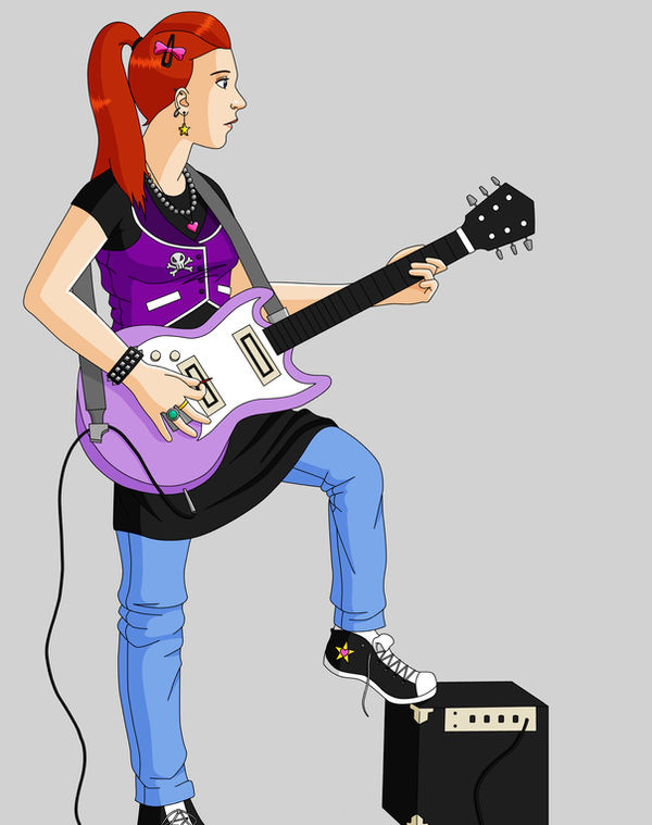 Deviantart Rocker Girl Rocker Chick for Party Invite by LindaJV on DeviantArt
