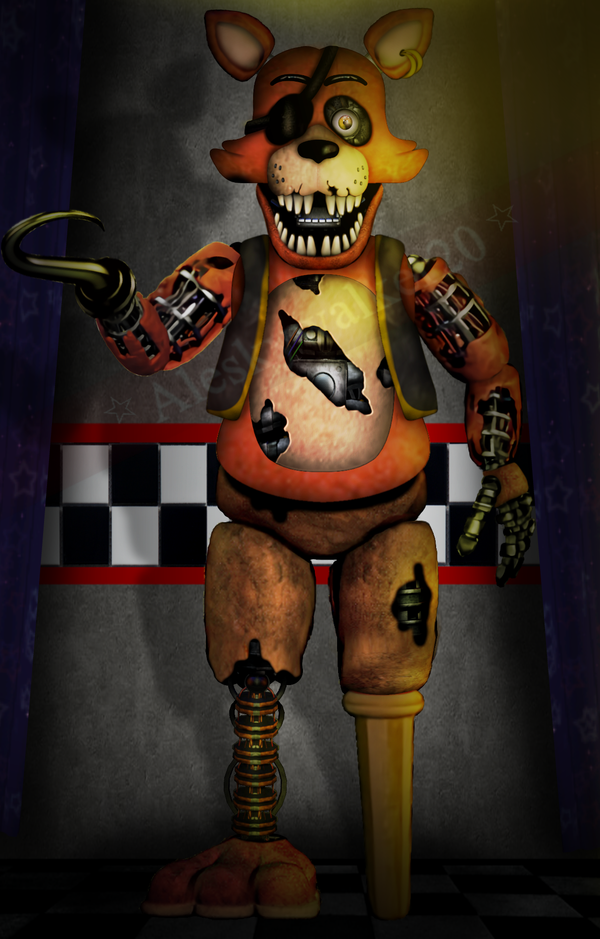 Freddy in FNAF Plus looks like Classic Freddy and Withered Freddy