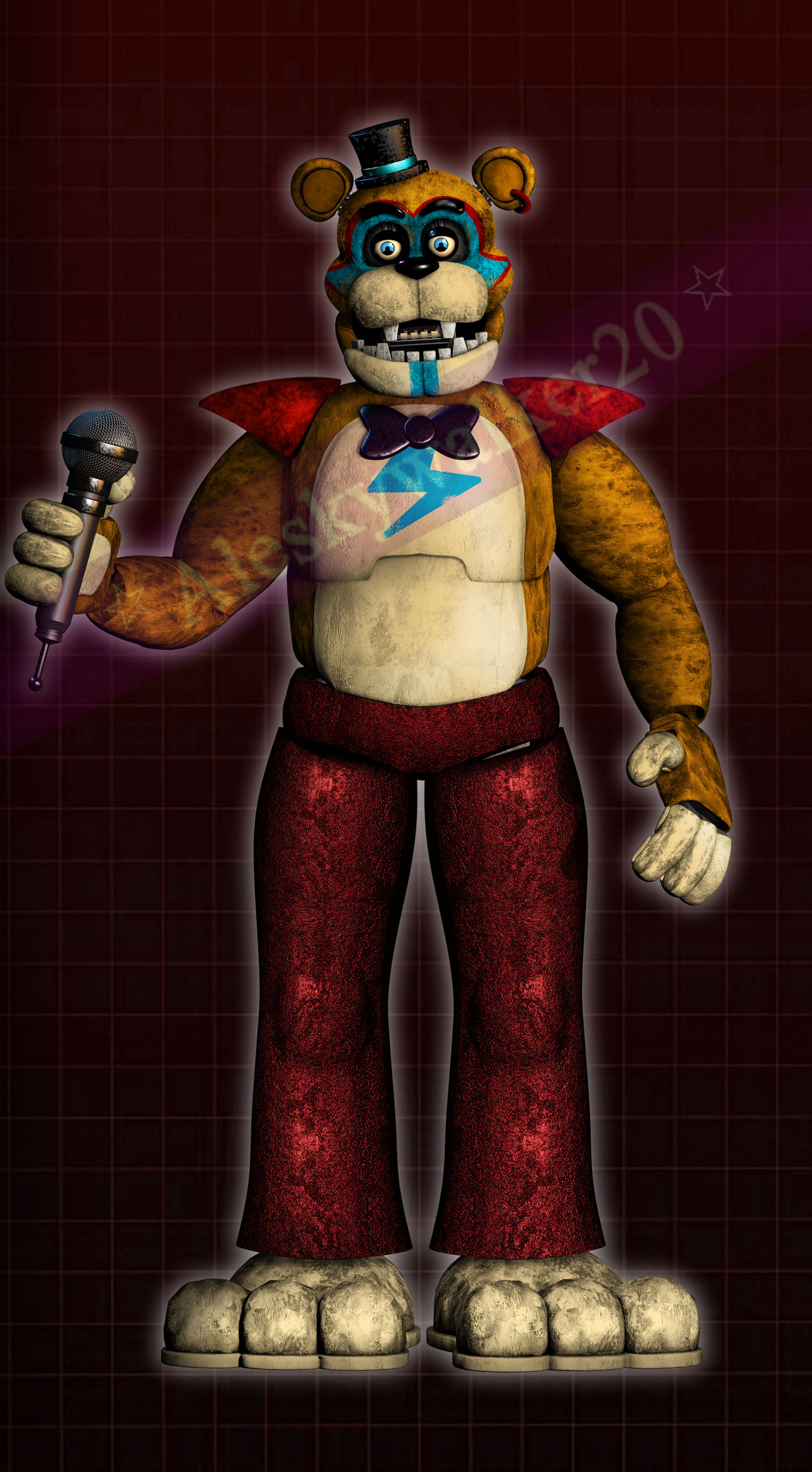FNaF +| Plus Glamrock Freddy by aleskywalker20 on DeviantArt