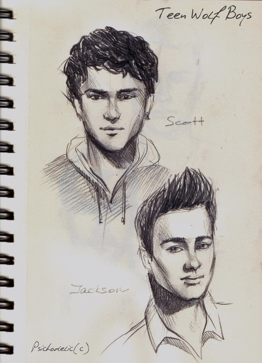 Teen Wolf Set of 3 Drawing Sketch Printsaceo Fan Prints of 