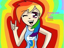 rainbowdash as a human