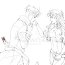 Lineart - Gambit and Rogue